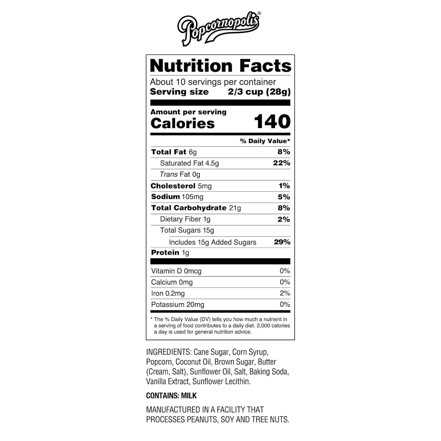 Popcornopolis Gourmet Caramel Corn Popcorn, Popped Popcorn Snack Bags 9.5 Oz (Pack of 2)