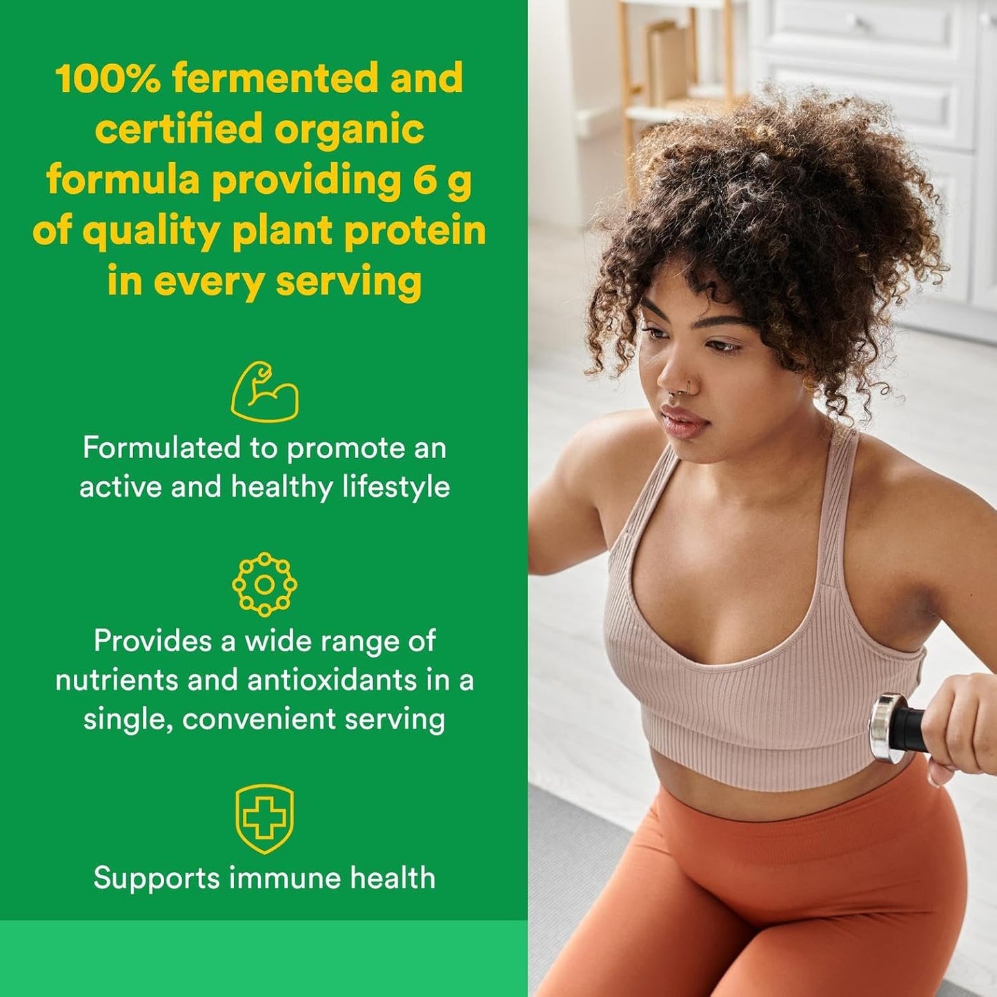 Natural Factors Whole Earth & Sea, Organic Fermented Greens, Vegan Whole Food Supplement, Unflavored, 6.9 Oz