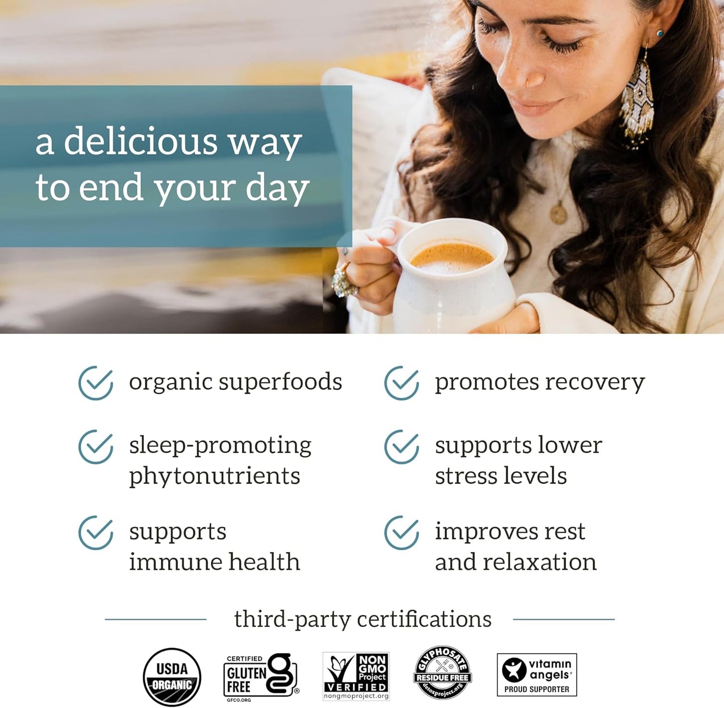 Organifi: Gold - Superfood Supplement Powder- 90 Servings (3 Pack) - Stress Support, Better Rest, Relaxation and Promotes Restful Sleep - Turmeric and Reishi Infused