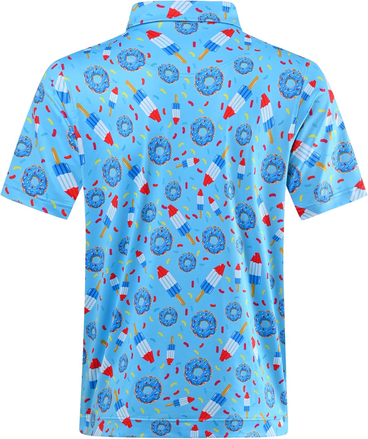 DEOLAX Mens Polo Shirts Fashion Print Mens Golf Shirt Dry Fit Mens Golf Polo Short Sleeve Quick Dry Funny Golf Shirt for Men