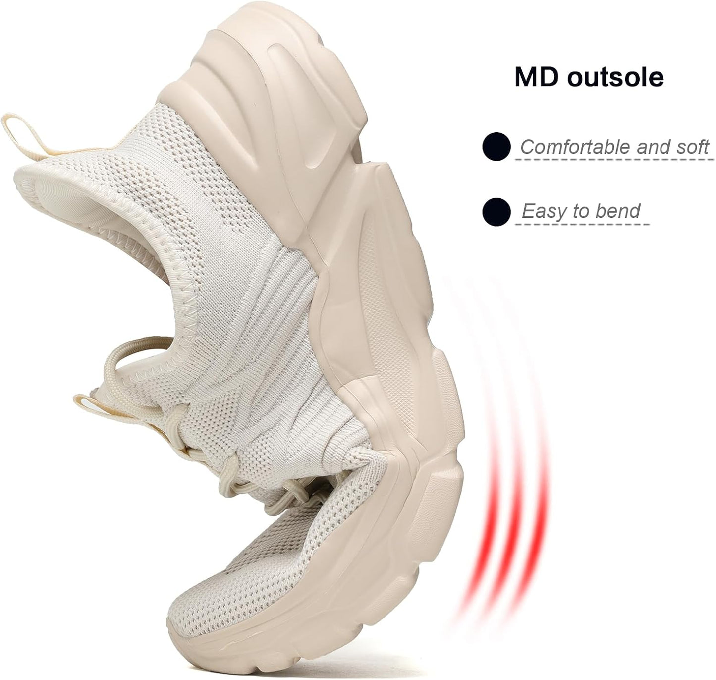 Mens Slip On Running Shoes Athletic Walking Trainers Lightweight Breathable Mesh Tennis Sneakers