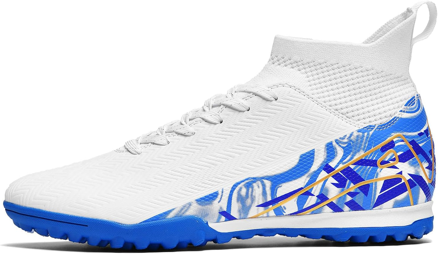 Indoor Soccer Cleats Mens Womens Turf Soccer Cleats Wide Socer Shoes FG AG TF High Ankle Football Boots