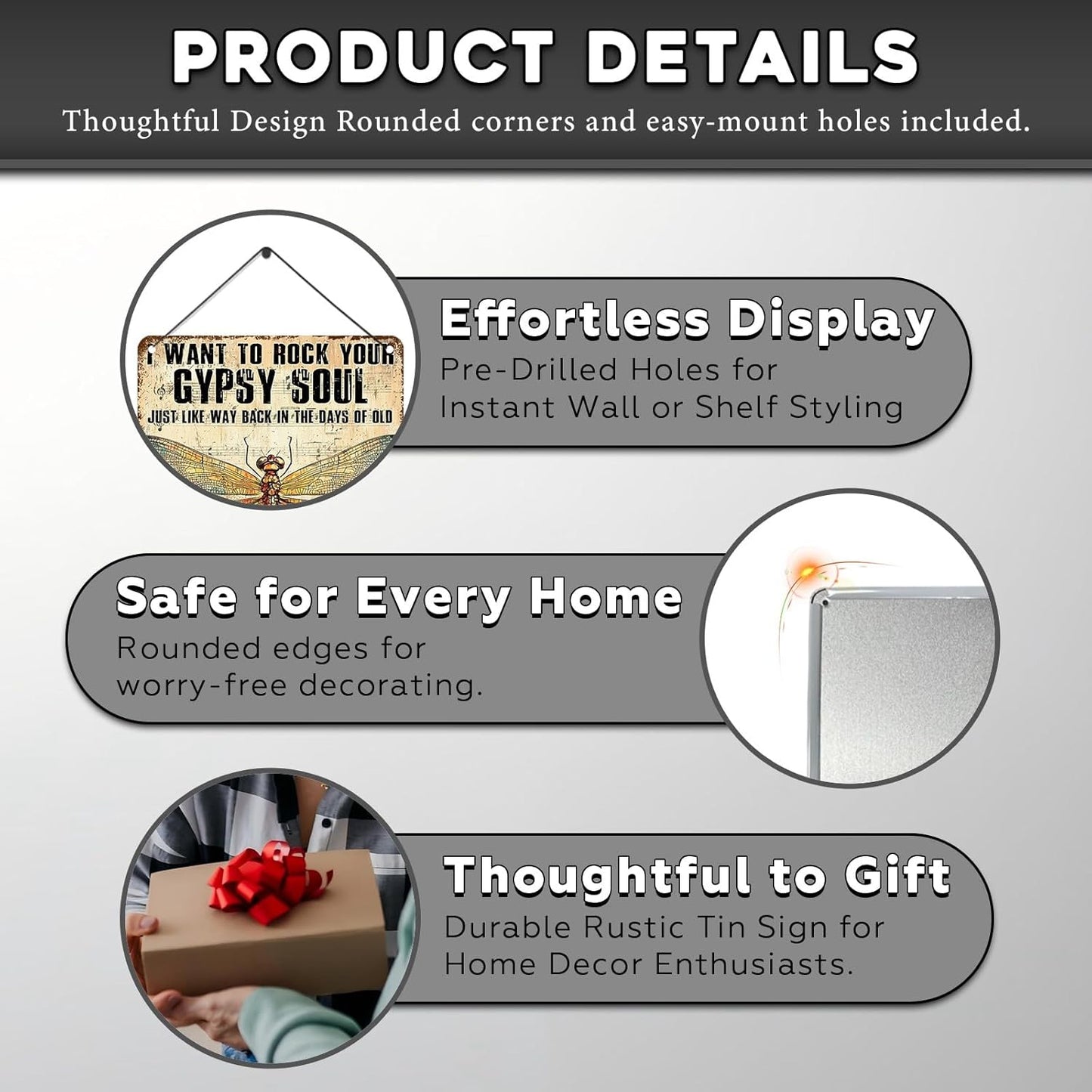 Dragonfly Decor I Want to Rock Your Soul Into The Mystic Vintage Metal Tin Sign for Home Cafe Bedroom Library Bookshelf Wall Decor 12 * 8inch