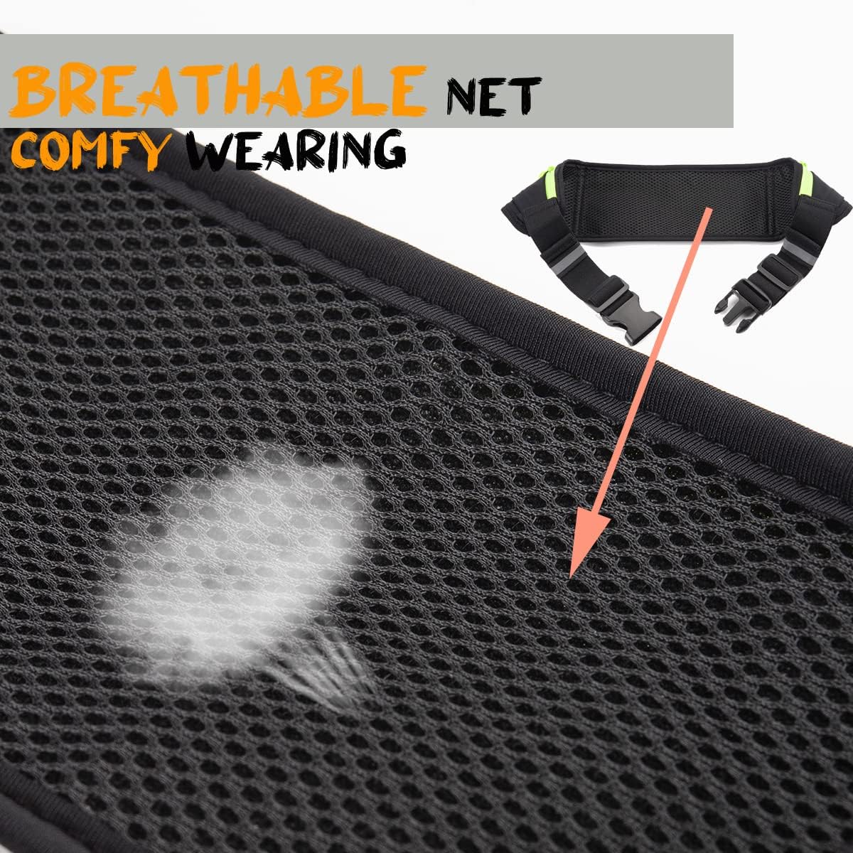 USHAKE Slim Running Belt, Workout Fanny Pack for Men Women,Exercise Waist Pack for Apple iPhone Holder, Runner Belt for Running Walking Cycling Camping Gym