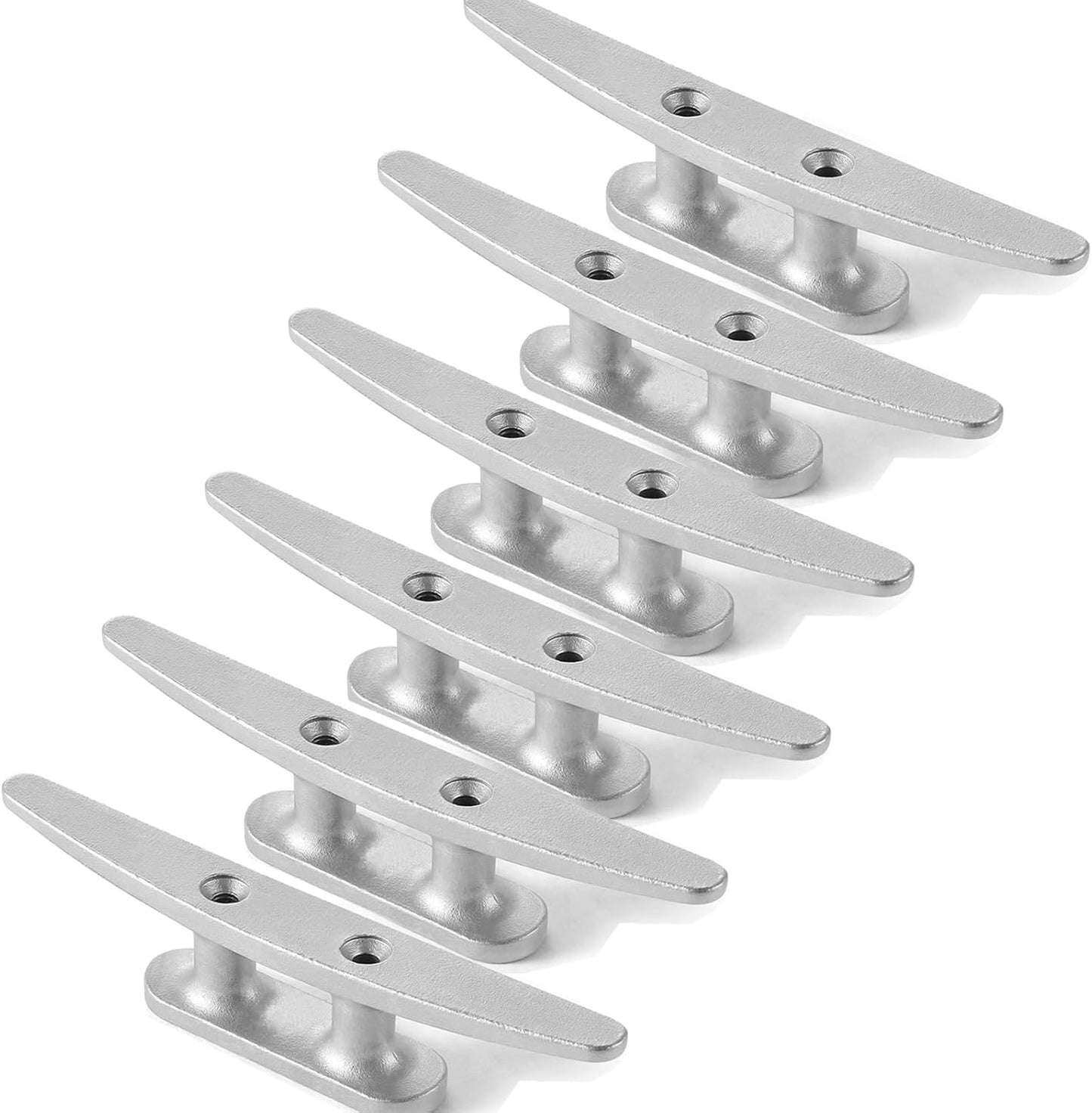 Boat Cleat, 4 inch / 6 inch 304 Stainless Steel Dock Cleat-Ideal for Marine, Deck, Nautical Decor (4 Pack/ 6 Pack)