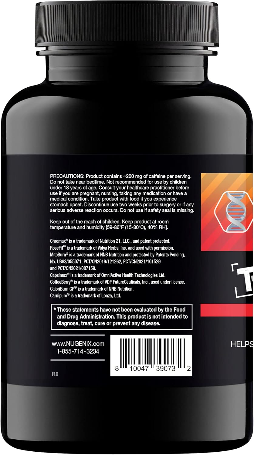 Nugenix Thermo-X: Thermogenic Fat Burner Supplement for Men, Extreme Metabolic Accelerator, 60 Count