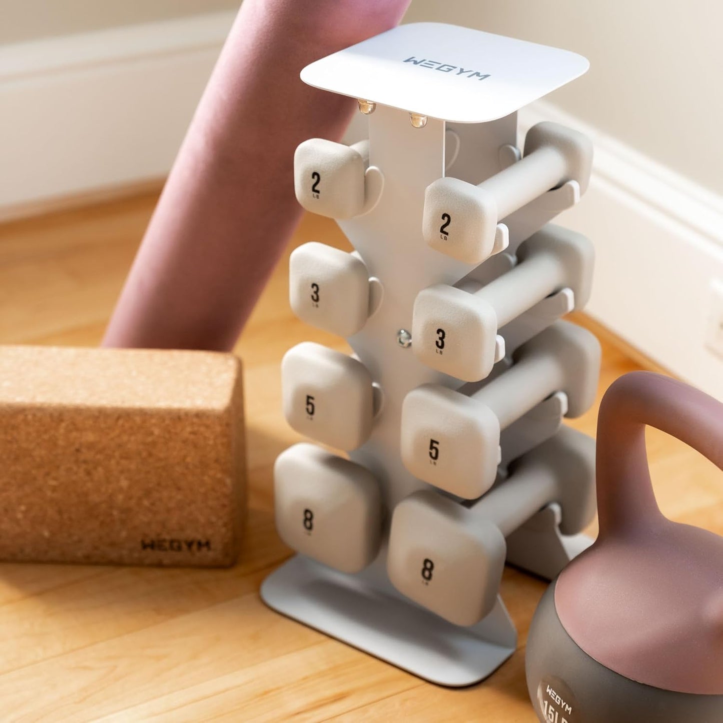 SafeGrip Dumbbells, Anti-Slip, Anti-Roll, Thick Handles, Free Weights, Square Dumbbells for Secure Workouts at Home, Weightlifting, and Personal Training