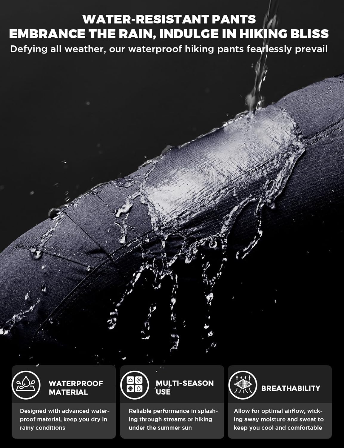 Wespornow Men's-Convertible-Hiking-Pants Quick Dry Lightweight Zip Off Breathable Cargo Pants for Outdoor, Fishing, Safari