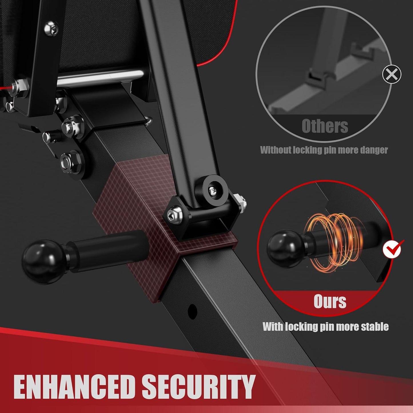 Adjustable Weight Bench, Bench Press for Full Body Workout, Foldable Workout Bench for Home Gym, Strength Training Bench to Incline Decline Flat w/Leg Extension and Headrest