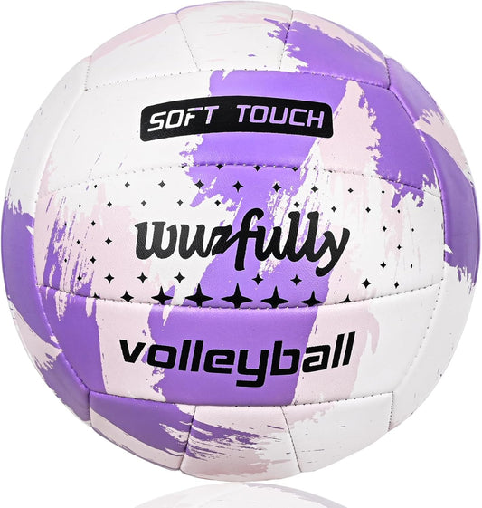 Wuzfully Volleyball Official Size 5,Soft Volleyballs for Backyard Beach Park Play Games Practice Volleyball for Beginner Teenager(Best Gift)