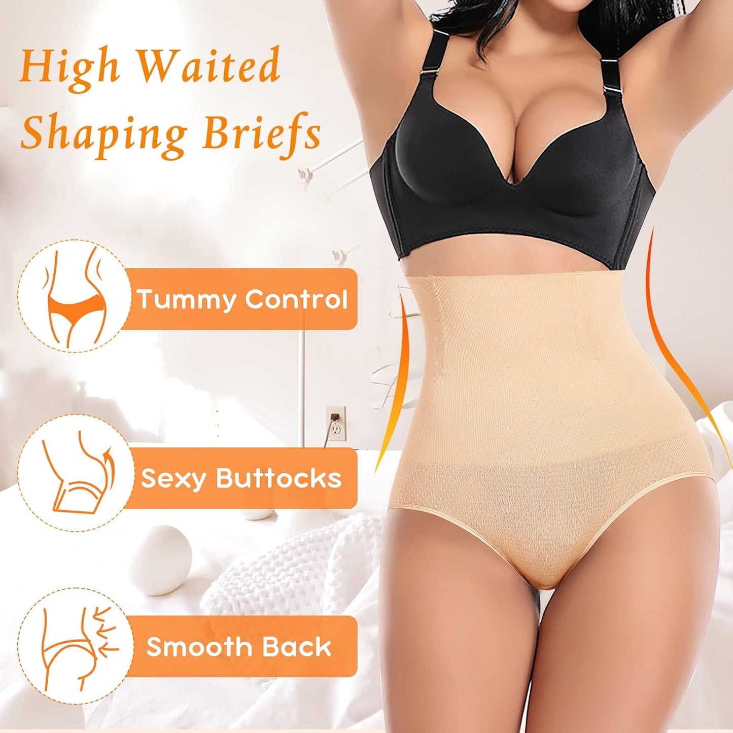 Tummy Control Shapewear Panties for Women High Waisted Body Shaper Slimming Shapewear Underwear Girdle Panty
