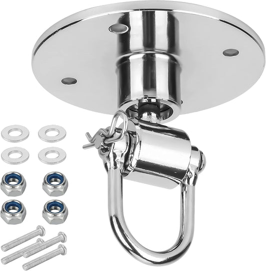 Boxerpoint Speed Bag Swivel Kit - Small Silver 360° - Mounting Hardware & Swivel Clip for Boxing Equipment