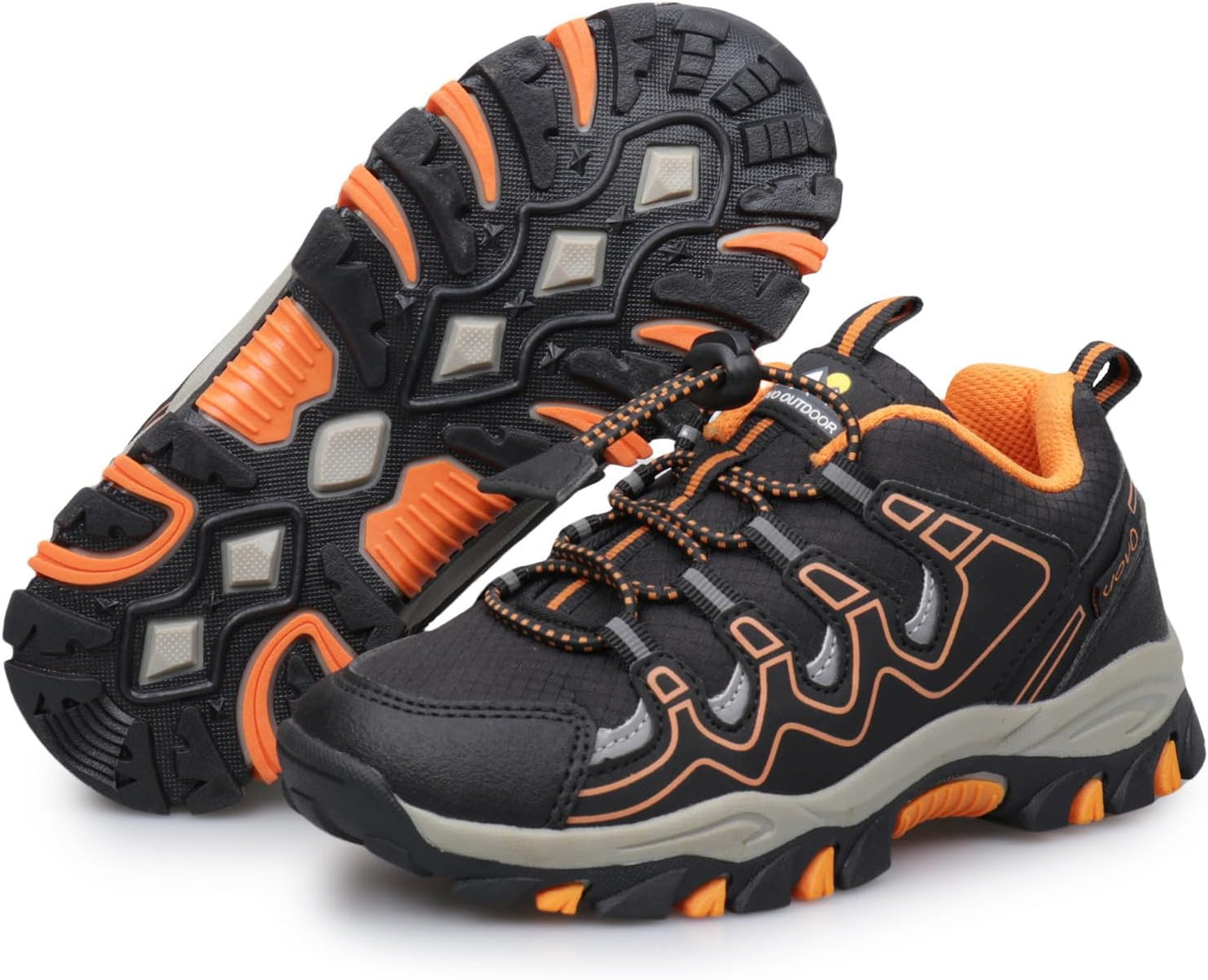 Boys Girls Hiking Trail Shoes Waterproof Slip Resistant Outdoor Trekking Walking Running Sneakers(Little/Big Kids)