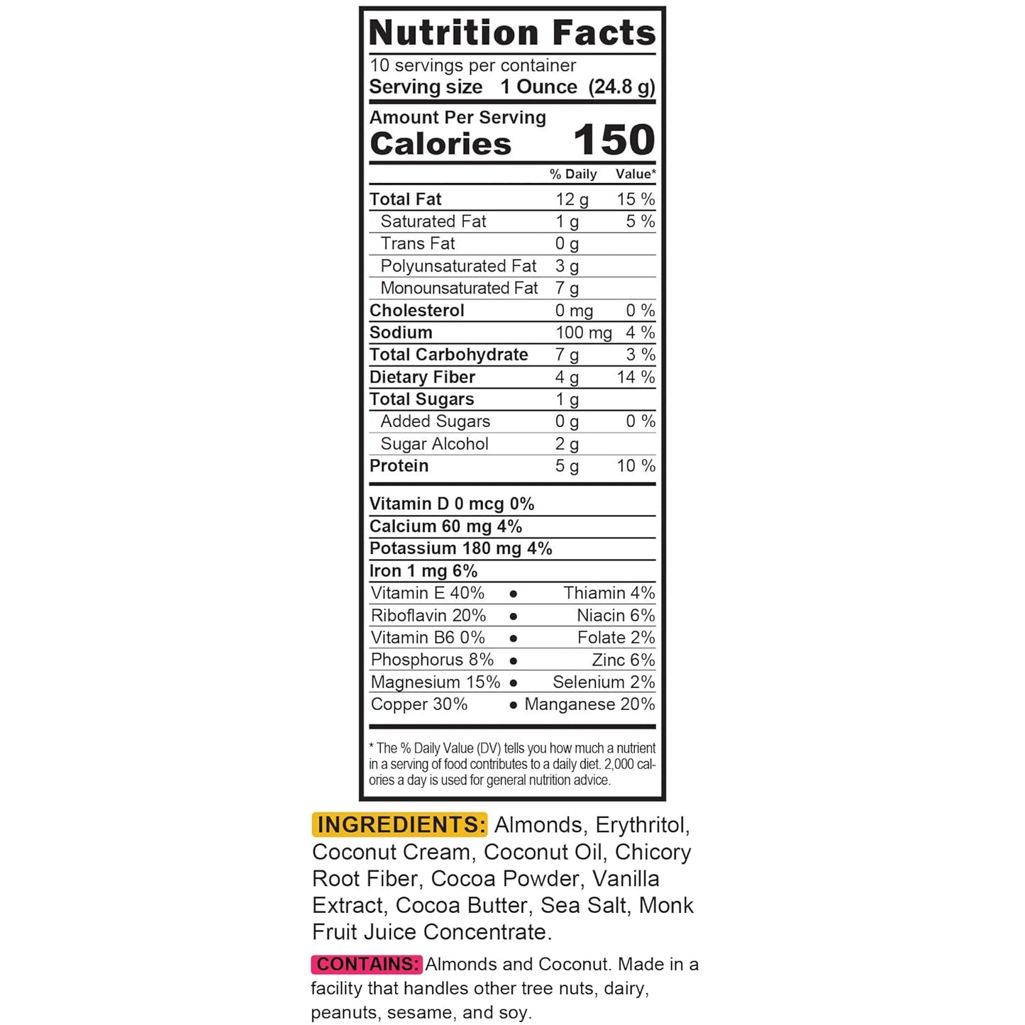 TGB Chocolate Almonds | 1g Net Carb Keto Snack | Gluten Free Low Carb Candy Nuts, 10 Ounces