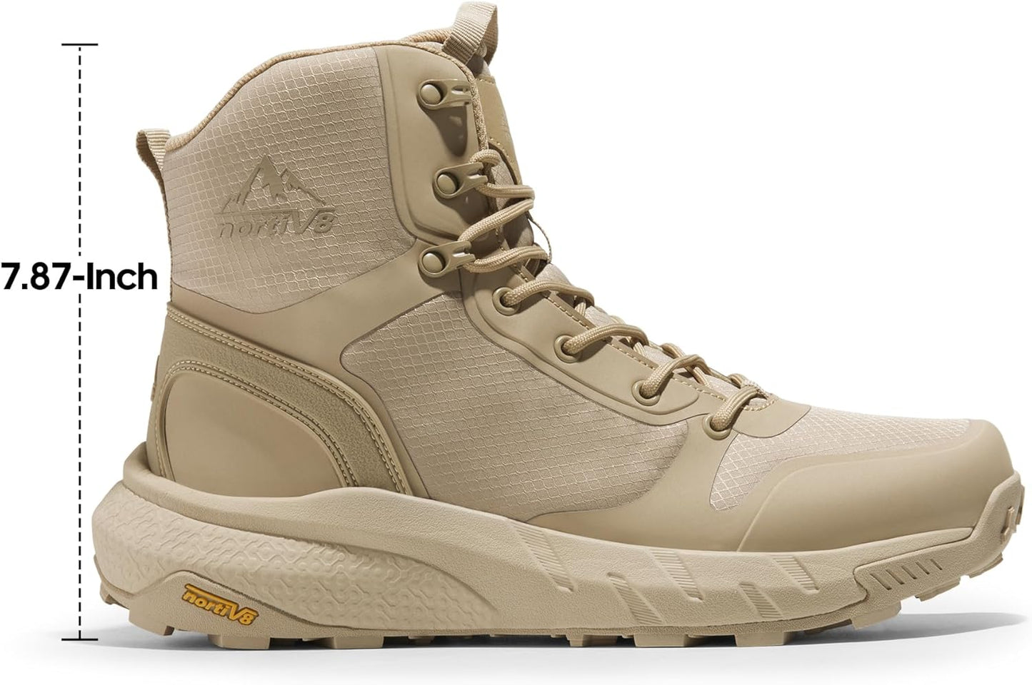 NORTIV 8 Men's Military Tactical Boot Lightweight Comfortable Boots for Work All Day Side Zipper Motorcycle Combat Hiking Boots Metrostrike(8-9 Inches)