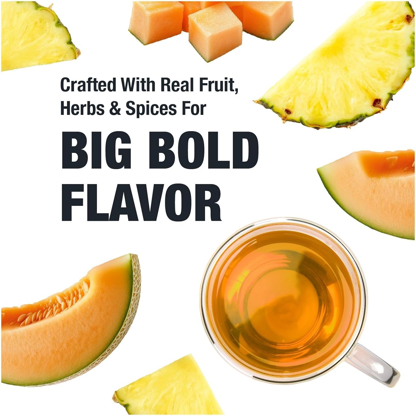 Tiesta Tea - Cantaloupe Cascade Tea, Loose Leaf, Fresh Melon White Tea, Premium Low Caffeine Tea Blend, Make Hot or Iced & Up to 25 Cups, 2.5 oz Resealable Pouch