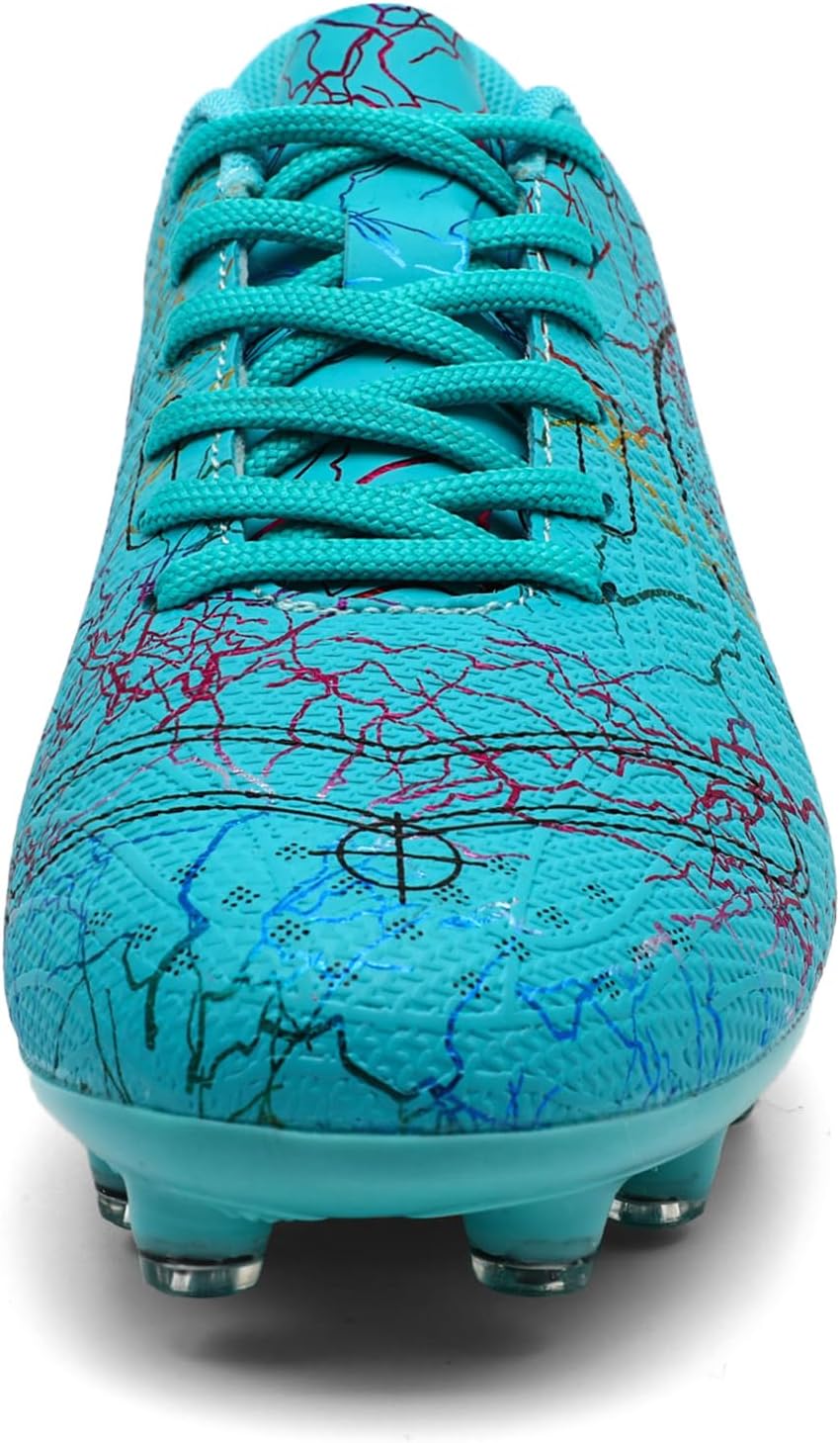 Boys' Soccer Shoes Kids Firm Ground Soccer Cleats Girls Athletic Sneakers Outdoor Turf Football Shoes for Little/Big Kid