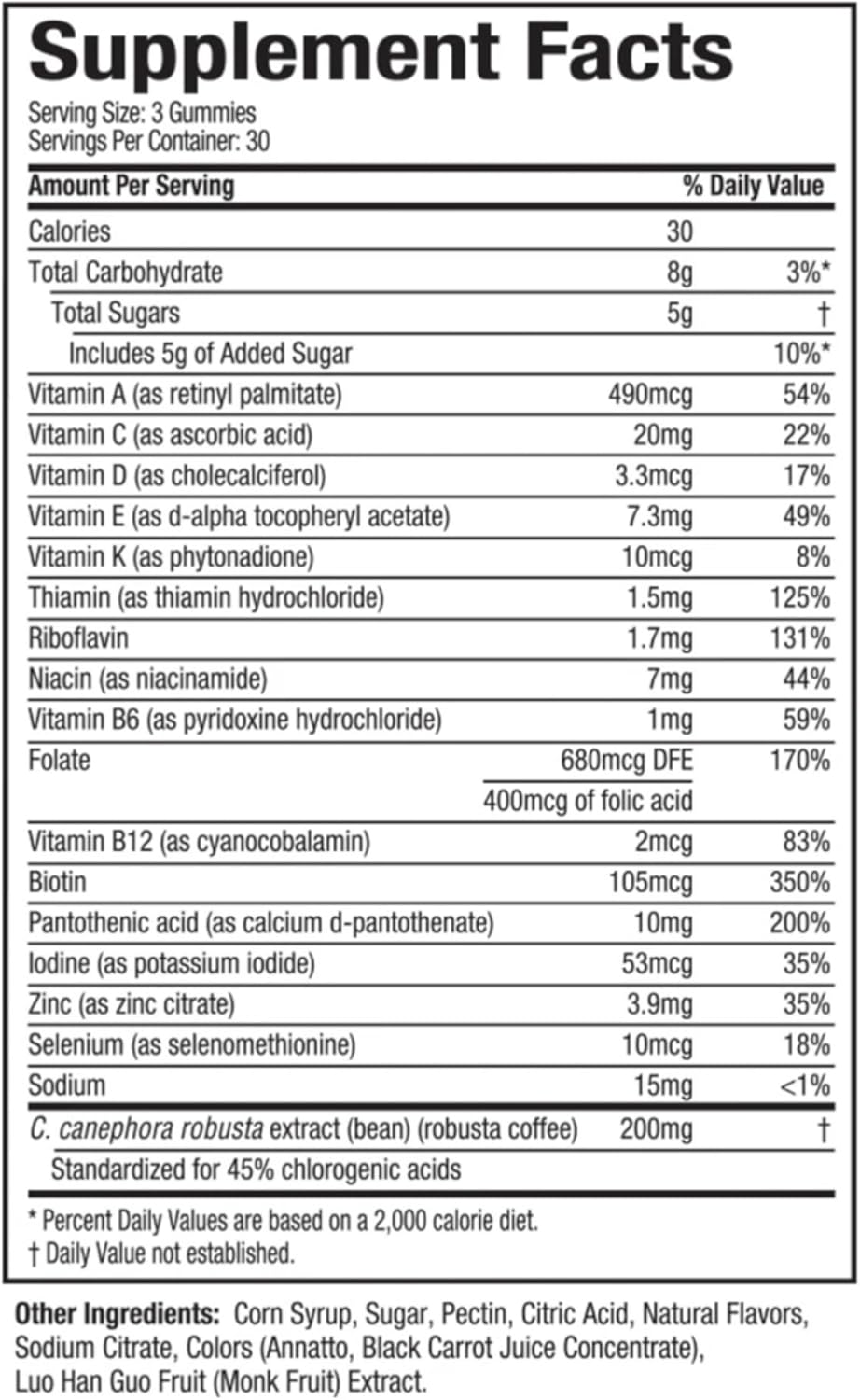Hydroxycut Gummies (Pack of 2) - 99% Caffeine Free - Metabolize Carbs, Proteins & Fats - Includes 15 Essential Vitamins & Minerals - for Women & Men
