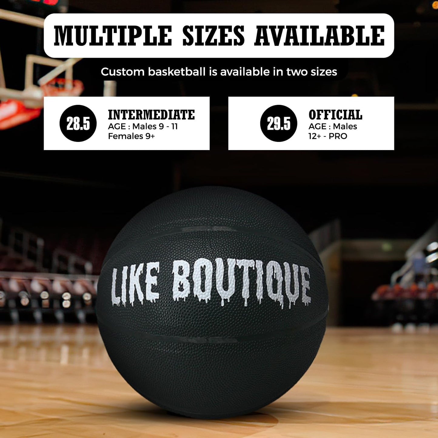 HAMMET Personalized Basketball – Customized Basketball with Your Name or Text – Multiple Colors, Fonts & Designs Available – Durable for Indoor and Outdoor - Ideal Gift for Son, Daughter, Boy or Girl