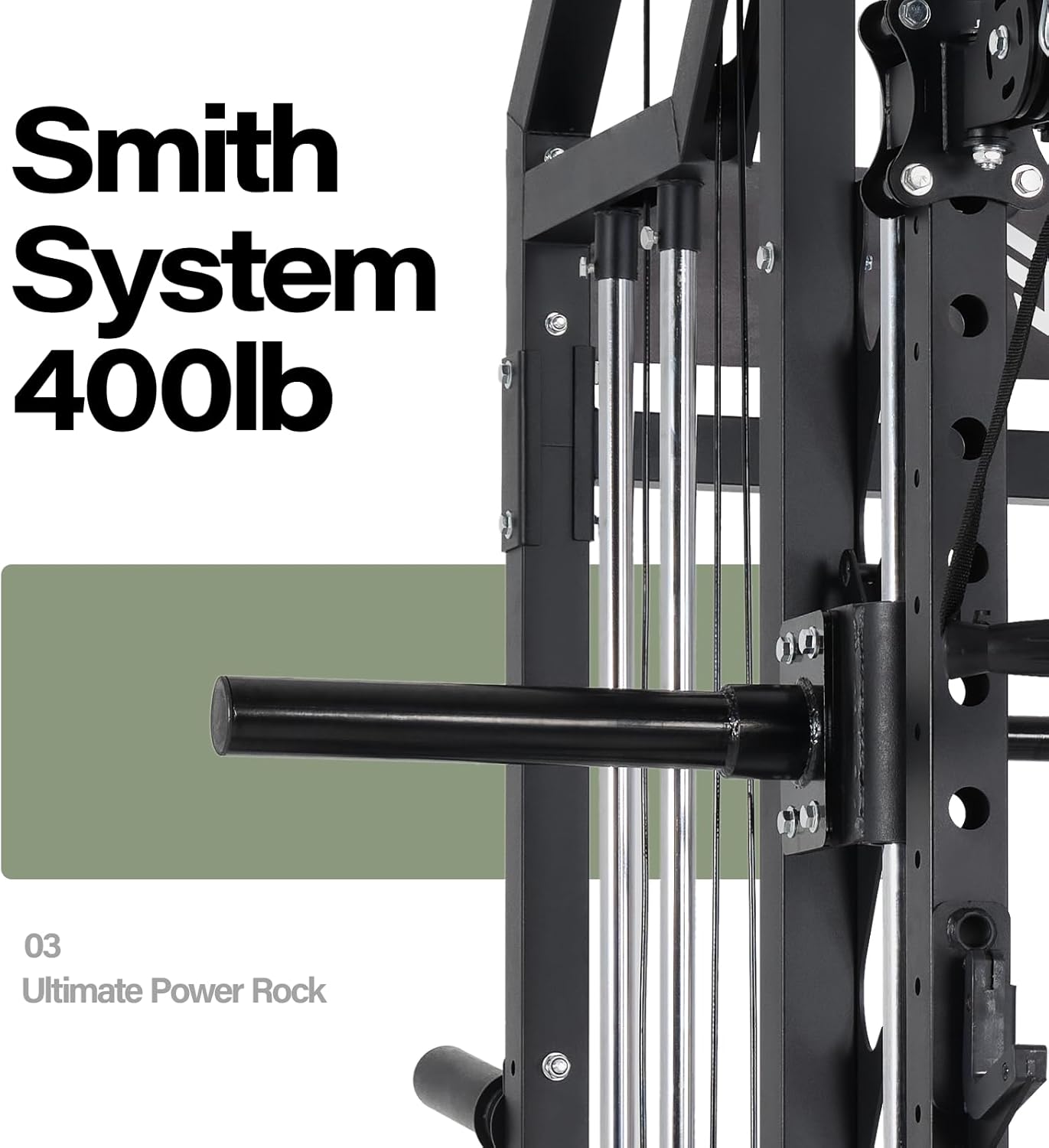 Major Fitness Drone2 Smith△ Machine – All-in-One Home Gym Squat Rack with Weight Bar, Dual LAT Pull-Down Systems & Cable Crossover Machine for Full-Body Workouts