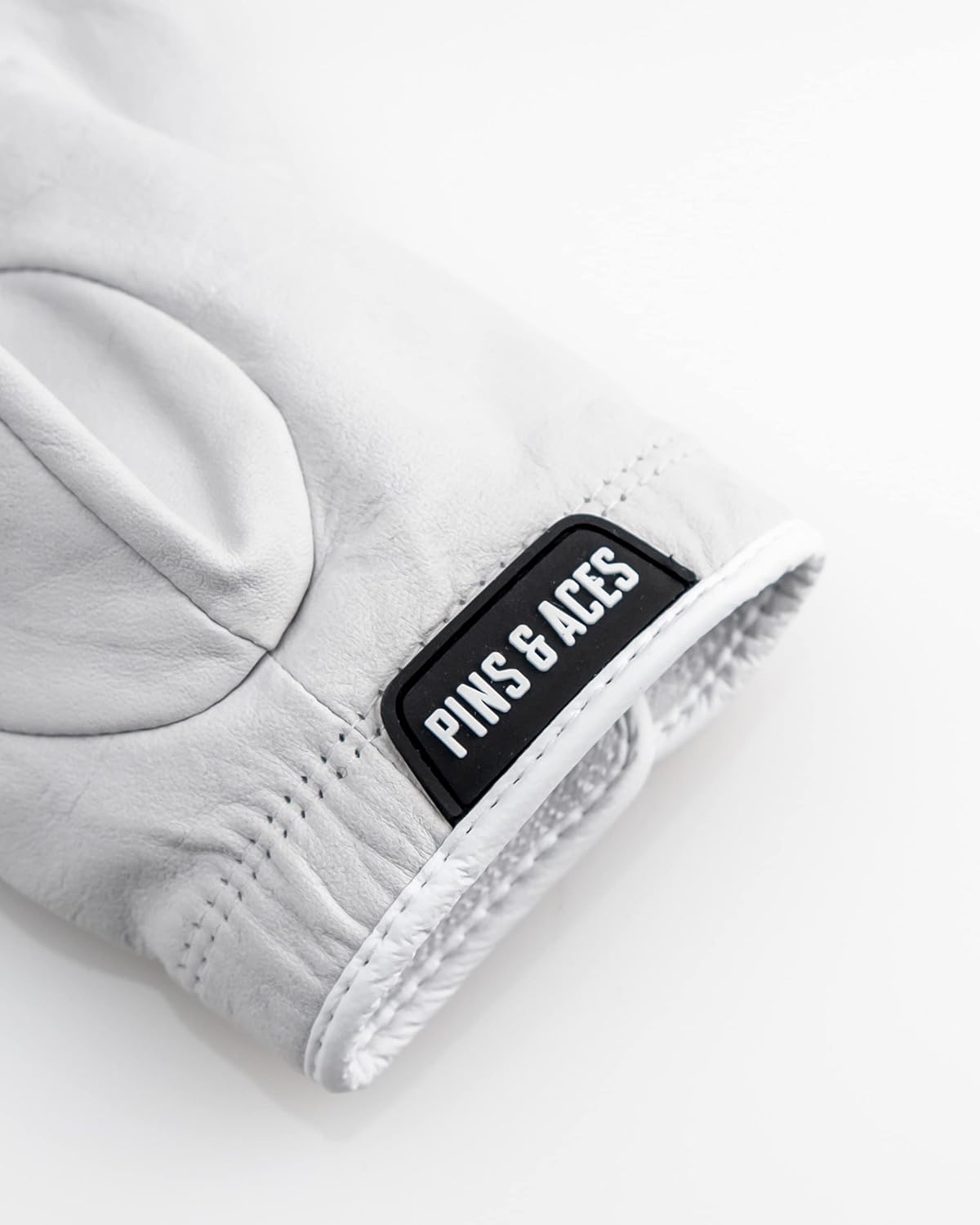 Pins & Aces - Ghost White Golf Glove Design - Premium AAA Cabretta Leather, Long-Lasting Durable Tour Glove for Men or Women - Premium Leather Golf Glove Left & Right Hand