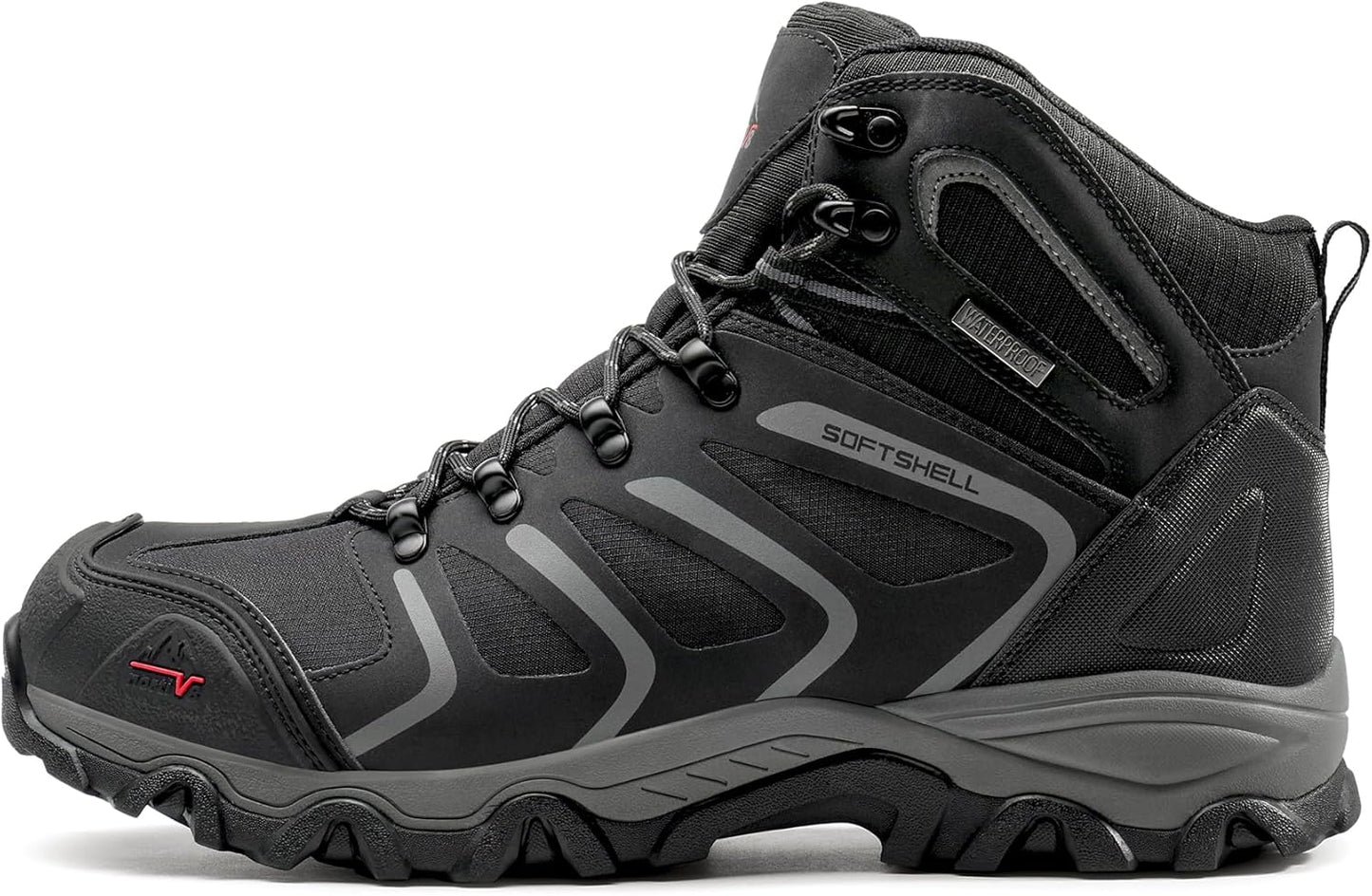 NORTIV 8 Men's Ankle High Waterproof Hiking Boots Outdoor Lightweight Shoes Trekking Trails Armadillo