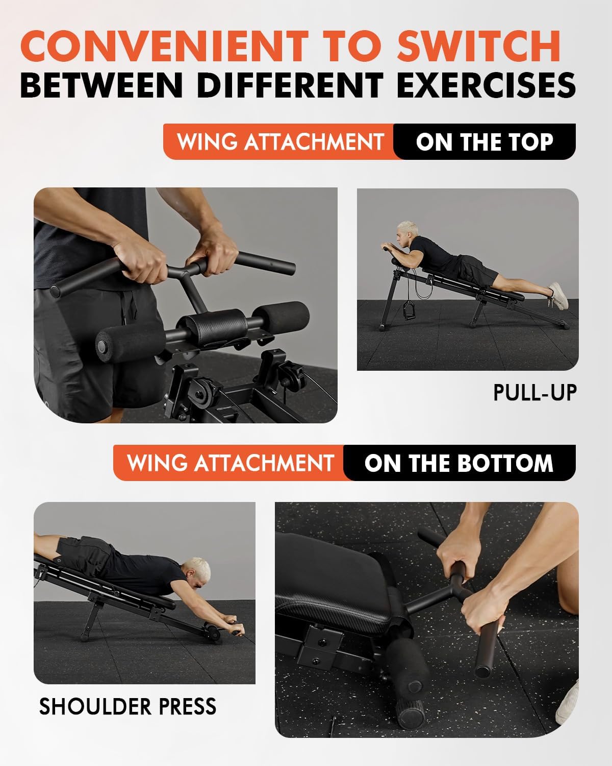 GMWD Total Home Gym with Detachable Footplate,Swing Attachment and Weight Holder,Versatile Total Body Training Machine for Home Gym Workout