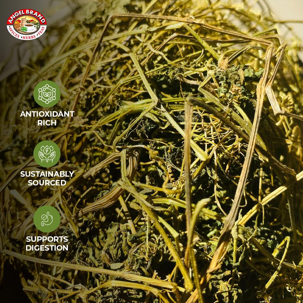 Angel Brand Dried Cerasse Leaves 0.25 0z Pouch Pack of 3 - Melon Bitter Leaf Spice Derived from Melon Plant - Provides Health Benefits - Offers Slightly Bitter & Robust Flavor