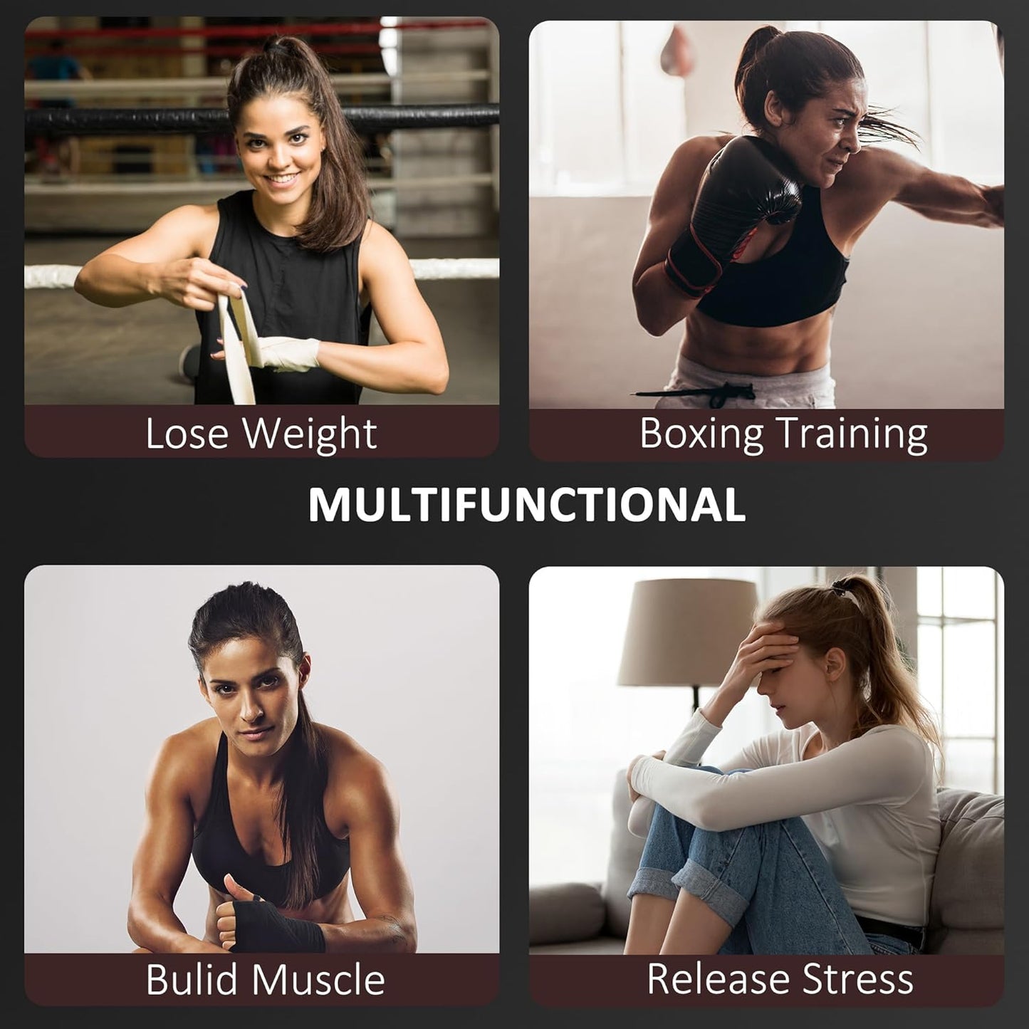 Soozier Speed Bag Boxing Punching Bag with Height Adjustable, Wall Mount Door Speed Bag, Martial Arts, MMA, and Boxing Equipment for Home Training, 9" H x 7" Dia.