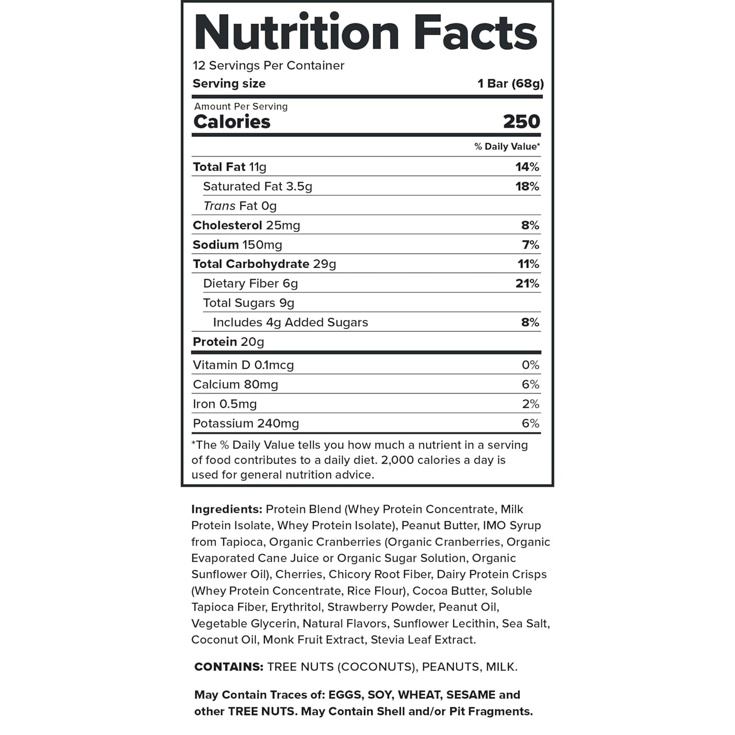 Legion Protein Bar Peanut Butter Jelly - 100% Whey Protein, Soy Free Protein Bars with Prebiotic Fiber - Low Fat Healthy Protein Bar - Gluten Free, Naturally Flavored, Low Sugar Protein Bars (12 Count)