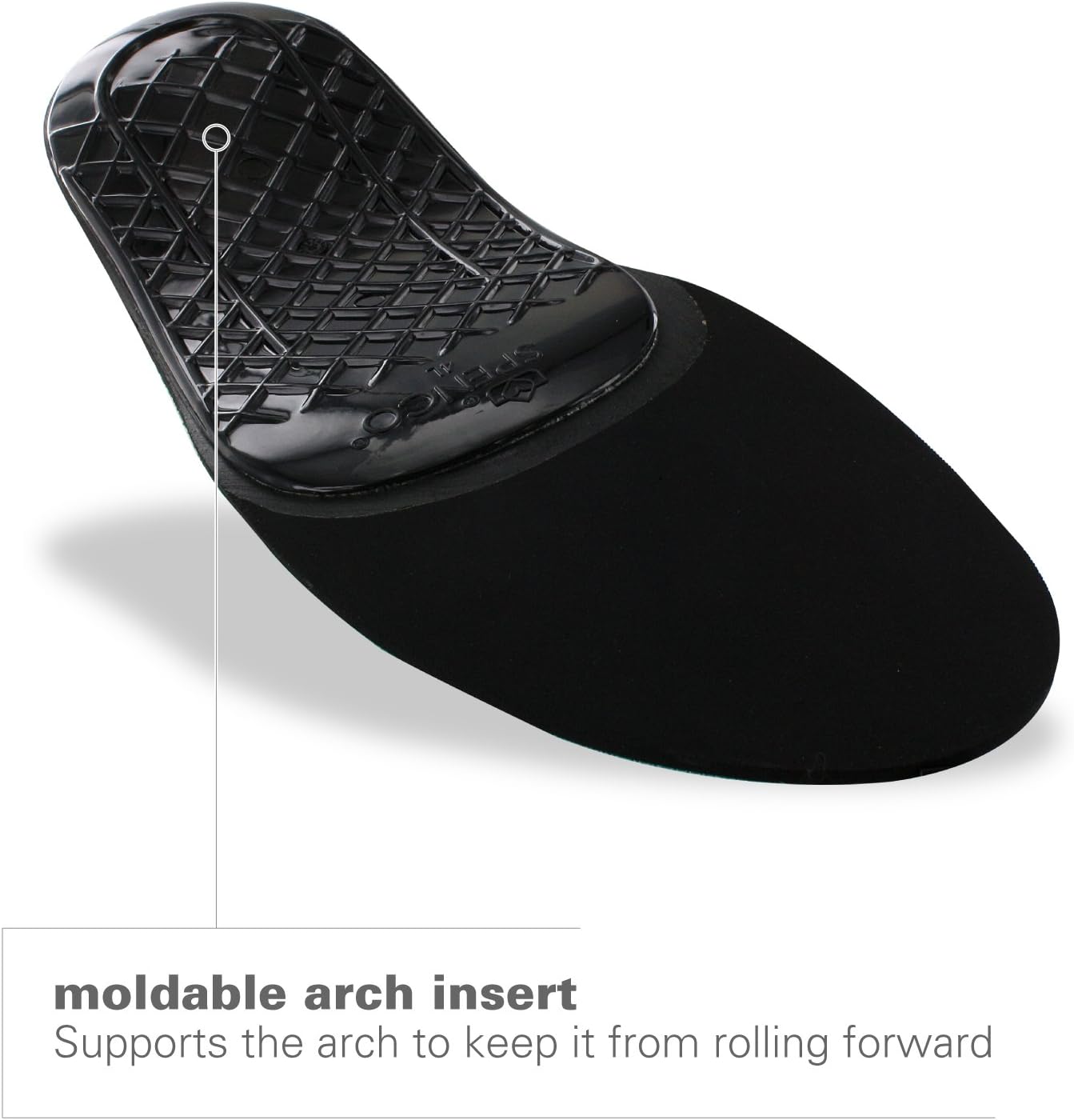 Spenco Rx Arch Support - Lightweight, Orthotic Shoe Inserts with 4-Way Stretch Fabric & SpenCore Layer for Shock Absorption, Odor Control & All-Day Comfort & Stability - Fits Most Shoes
