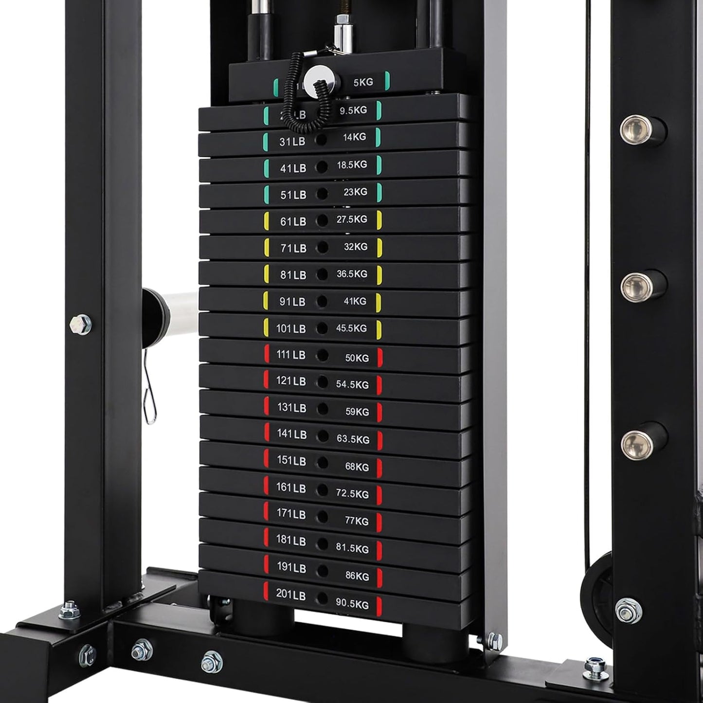 Altas Strength Light Commercial Smith Machine Home Gym with Pulley System Squat Rack Pull-Up Bar Total Body Cage Workout Equipment Tower Weight Lifting Leg Press Strength Training 3087B