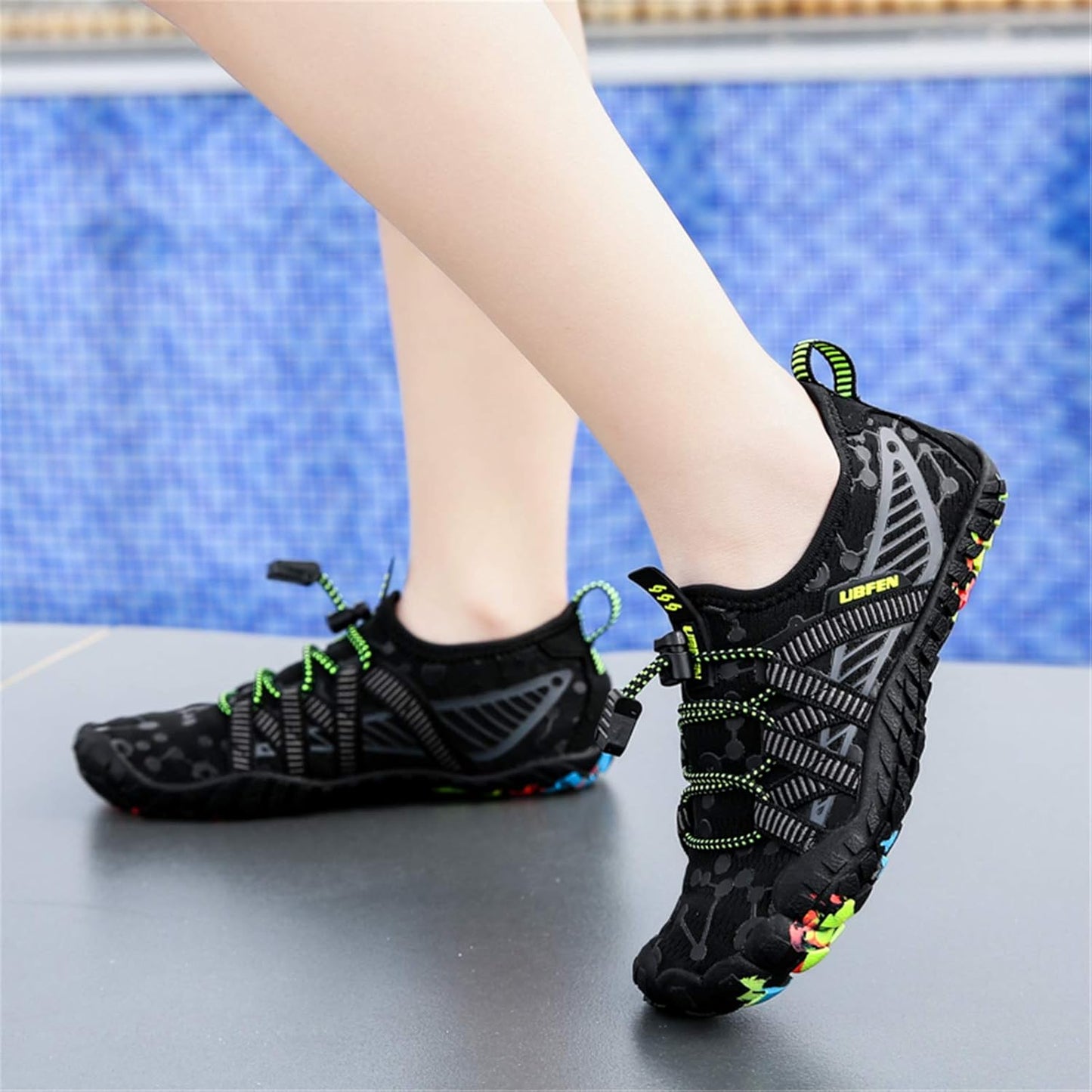 UBFEN Water Shoes for Kids Boys Girls Aqua Socks Barefoot Beach Sports Swim Pool Quick Dry Lightweight Toddler Little Big Kid