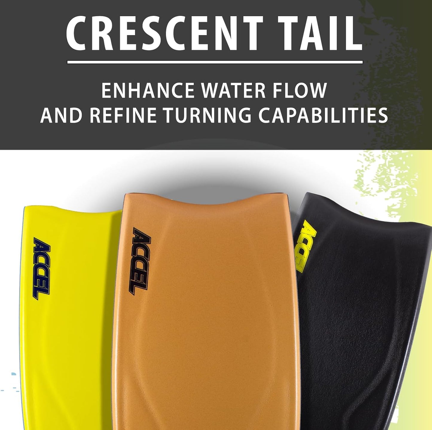 BZ Bodyboards - Accel Pro Board - Crescent Tail, Slick Bulbs, Contoured Deck Cutting Edge, High Performance - Advanced Riders