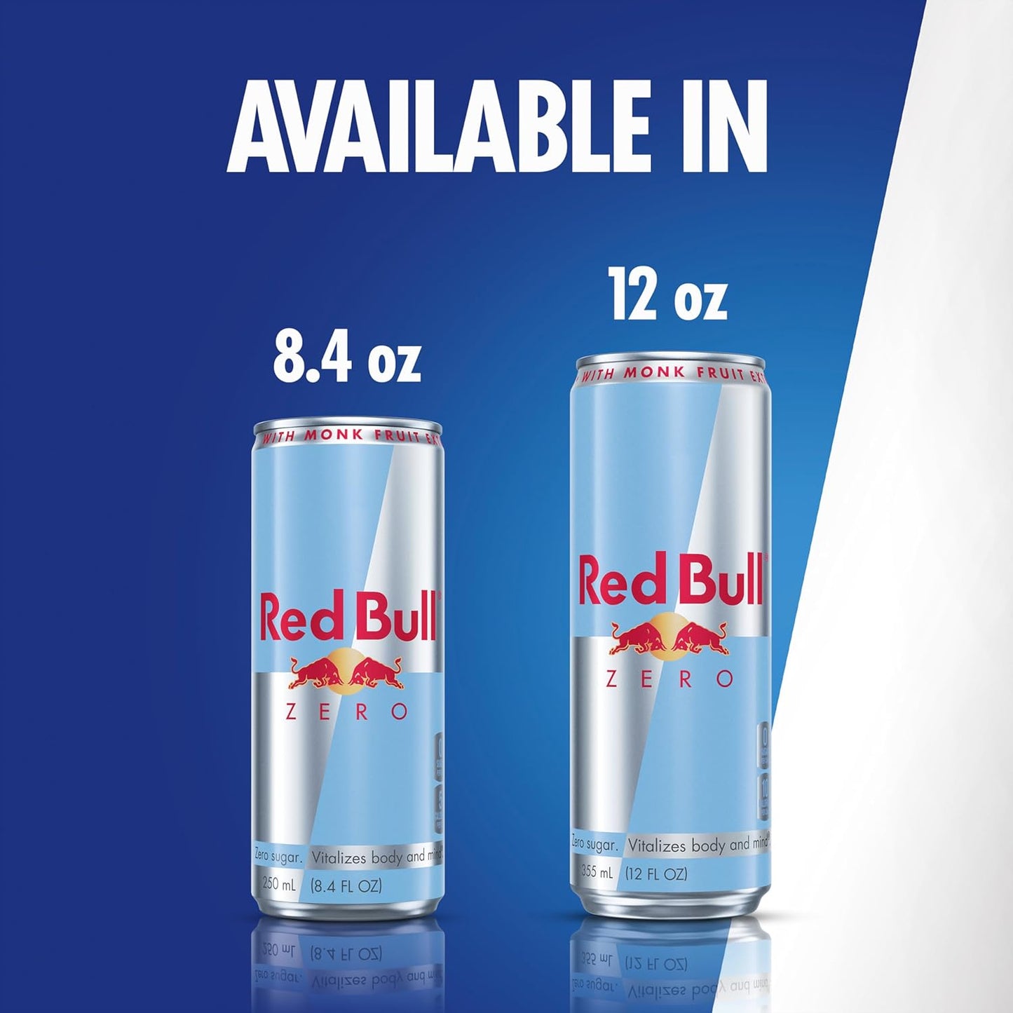 Red Bull Zero Energy Drink, 8.4 fl. oz., with 80mg Caffeine, Taurine & B Vitamins, Case of 24 cans