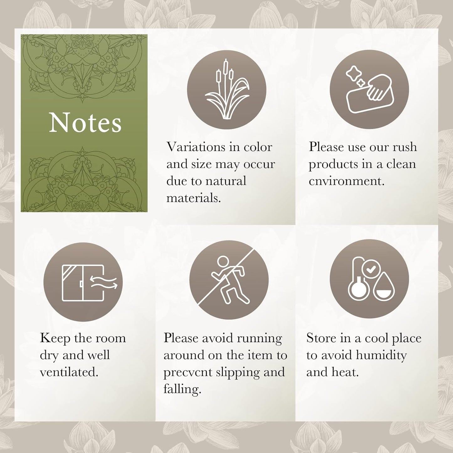 FULI Japanese Tatami Yoga Mat, Igusa Mat, Non Slip Exercise & Fitness Mats, Pilates & Floor Workouts, Made in Japan (1/4" Thick)