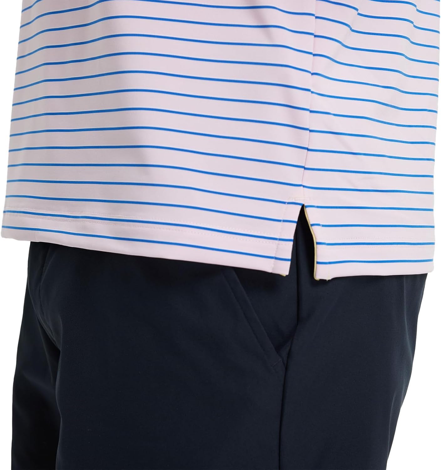 M MAELREG Golf Shirts for Men Moisture Wicking Striped Polo Performance Dry Fit Business Sports Mens Polo Shirts Short Sleeve