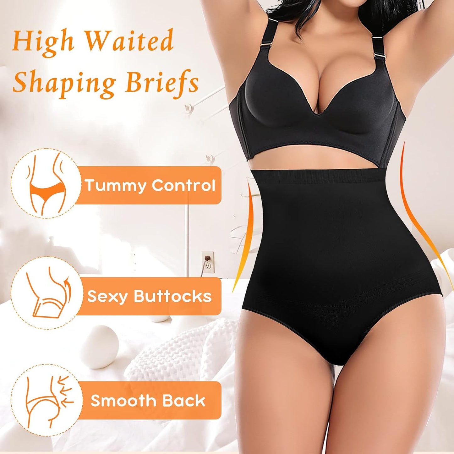 Tummy Control Shapewear Panties for Women High Waisted Body Shaper Slimming Shapewear Underwear Girdle Panty