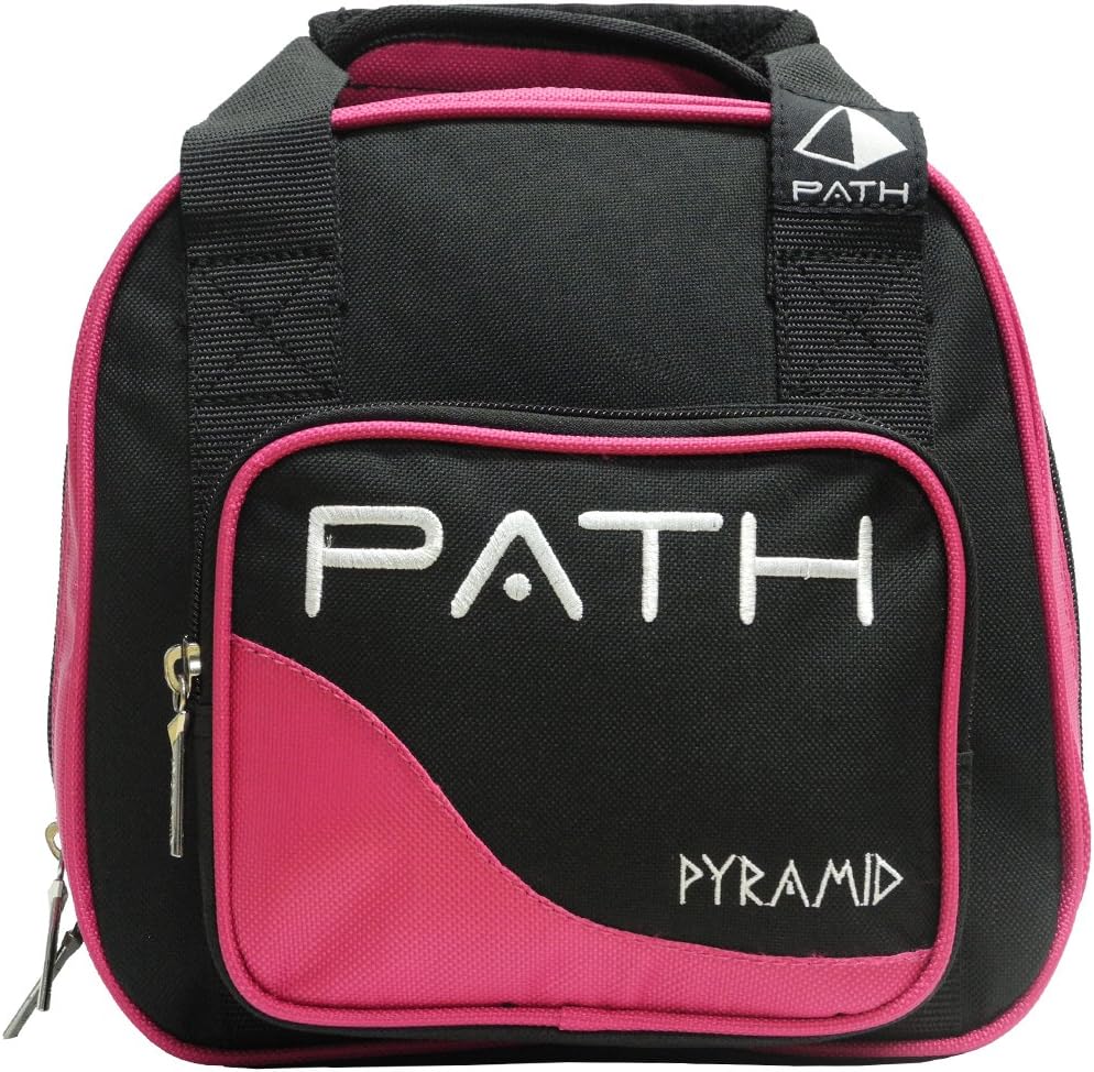 Pyramid Path Plus One Spare Tote Bowling Bag (Black/Hot Pink)
