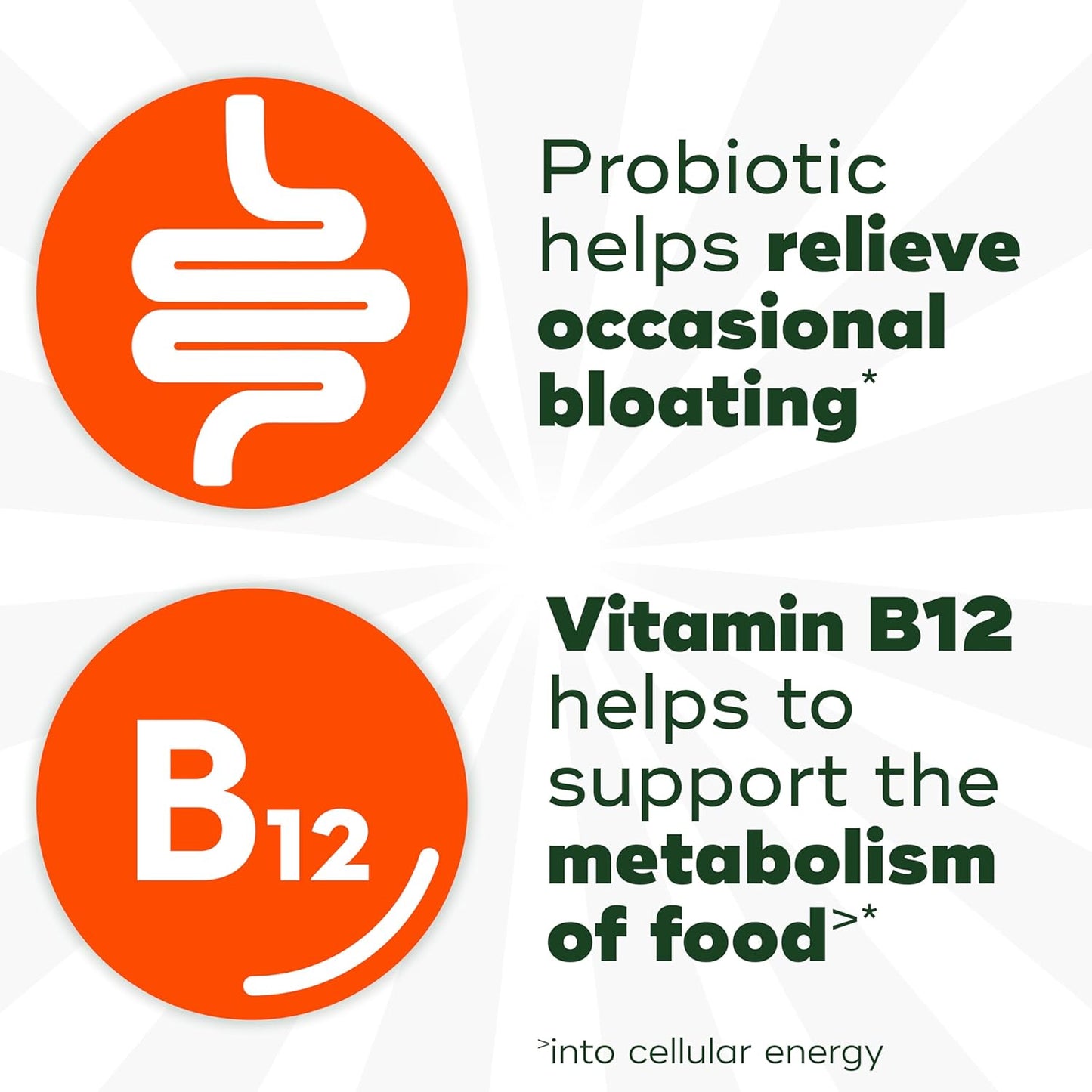 Align Probiotic, Bloating Relief + Food Digestion, Probiotics for Women and Men, Probiotic Helps Soothe Occasional Bloating*, With Vitamin B12 to Help Break Down Food into Cellular Energy*,60 Gummies