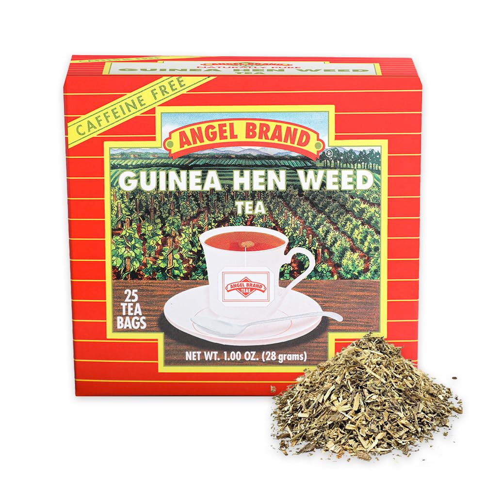 Angel Brand guinea hen weed root tea 25 Tea Bags – blend of Guinea Hen Weed, Lemon Grass, Ginger, & Orange Peel - Enjoy anamu plant tea with Balanced Flavor, Rich Nutrients & Health Benefits