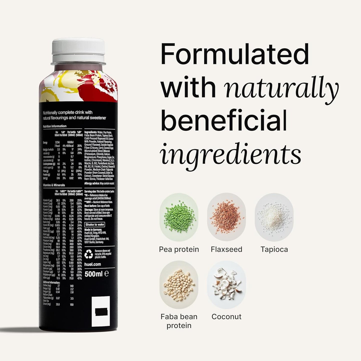 Huel Black Edition Ready-to-Drink | Strawberry Banana Meal Replacement Shake | 35g High Protein Drink | 27 Vitamins & Minerals, Vegan, Gluten Free | Plant Based | Low Sugar | 16.9 Fl Oz, 12 Pack