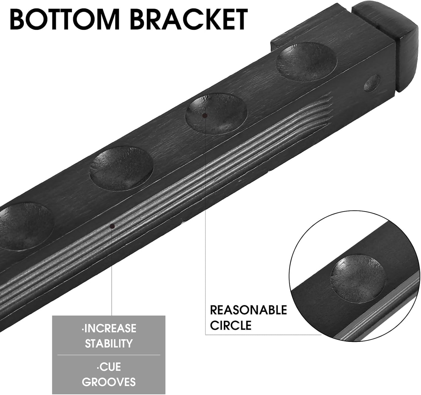 Pool Stick Holder - Wall Mounted with 6/8 Stick Capacity