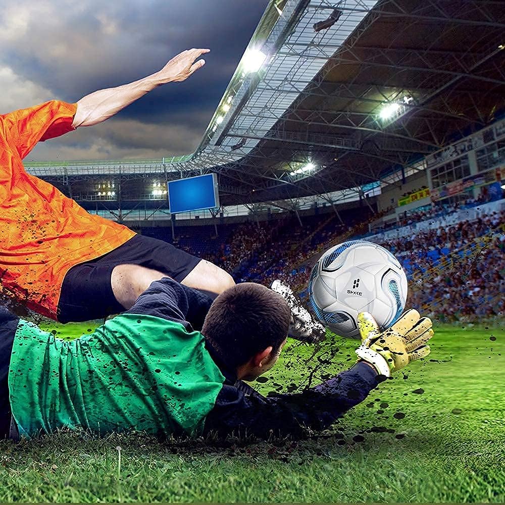 SHOKE Soccer Ball Size 5 Official Size Soccer Ball Thermal Bonded Training Slip Resistant