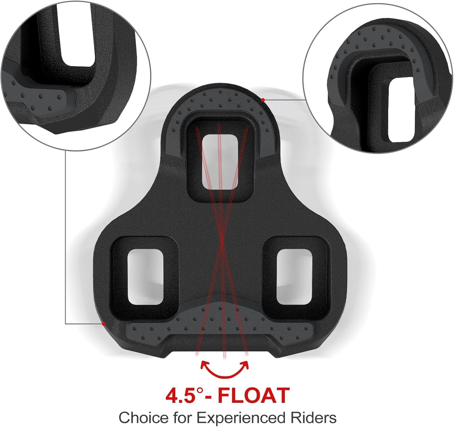 Bike Cleats Compatible with Look KEO Cleats, 4.5 Degree Float,Bicycle Cycling Cleats Set for Indoor & Road Cycling