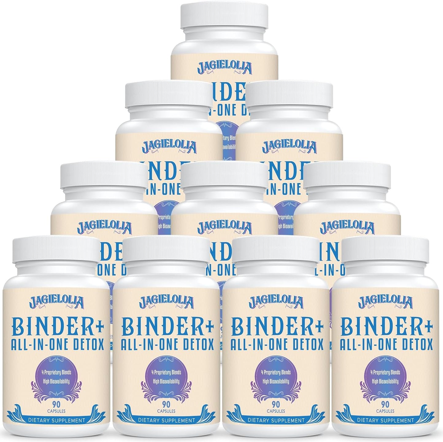 All-In-One Detox Binder Supplement 1500 MG - High Bioavailability, Liver Gut Detox Cleanse with Activated Charcoal, Zeolite & Bentonite Clay for Toxins, Liver, Digestive, 900 Vegan Capsules