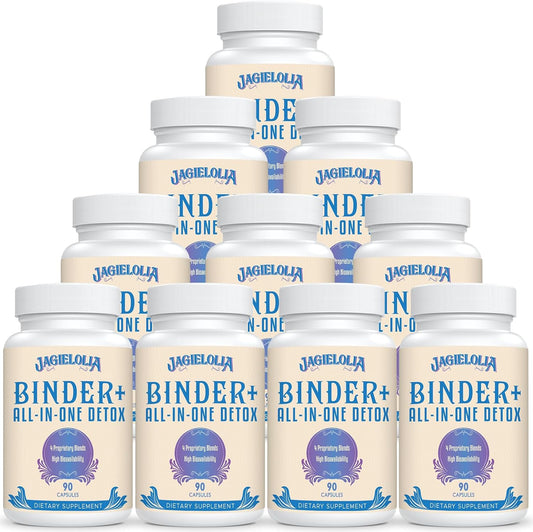 All-In-One Detox Binder Supplement 1500 MG - High Bioavailability, Liver Gut Detox Cleanse with Activated Charcoal, Zeolite & Bentonite Clay for Toxins, Liver, Digestive, 900 Vegan Capsules
