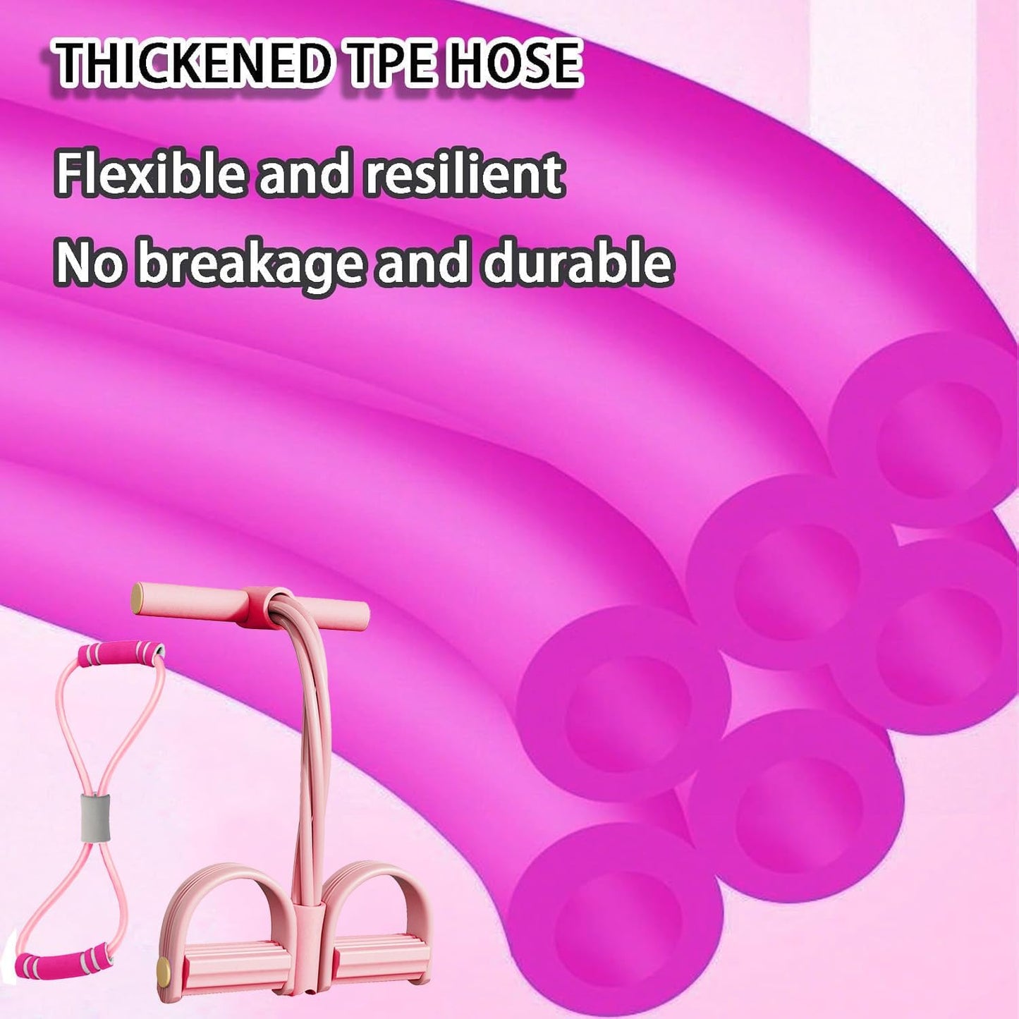 Multifunctional Tension Cor,4/6 Tube Resistance Bands with Handles and Foot Straps,Pedal Puller, Sit Up Exercise Equipment for Home Workout & Training