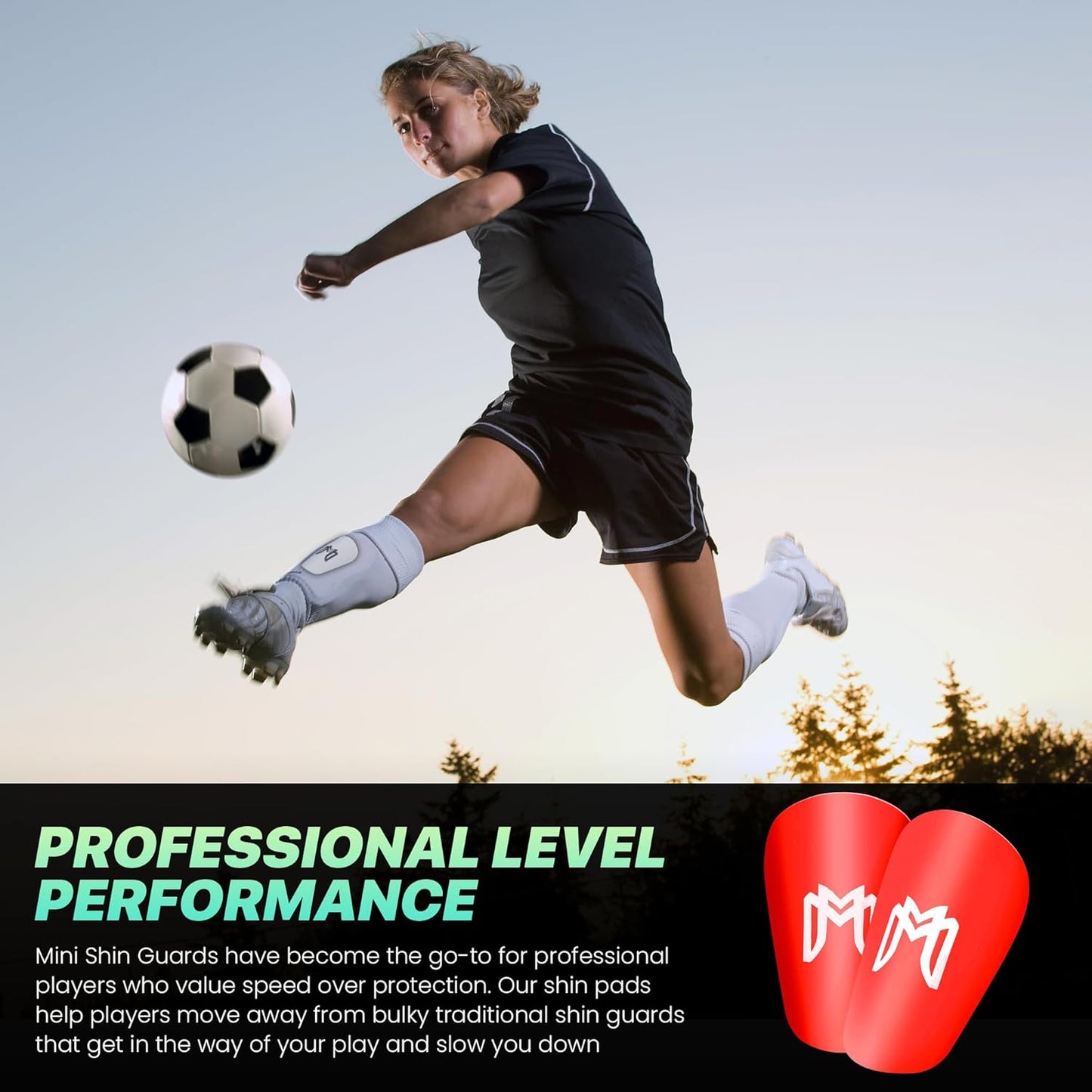 MiniGuards - Mini Shin Guards for Soccer Players - Tiny Shin Pads for Men, Women, Teens - Miniature Shin Guards 3.9 x 2.4 inch - Perfect for High Level Soccer Athletes