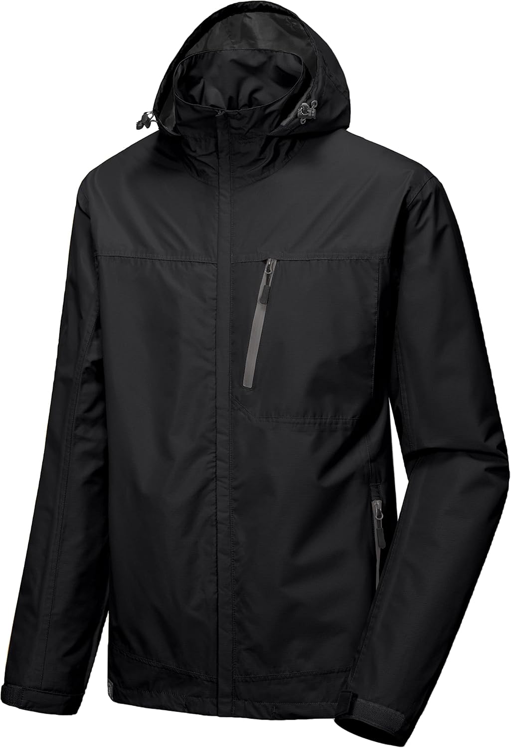 Little Donkey Andy Men's Waterproof Rain Jacket Outdoor Lightweight Hooded Raincoat for Hiking Golf Travel Fishing